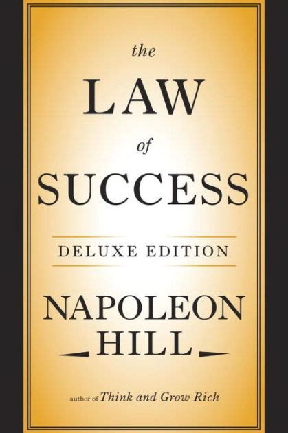 The Law Of Success Deluxe Edition By Napoleon Hill Hardcover Barnes