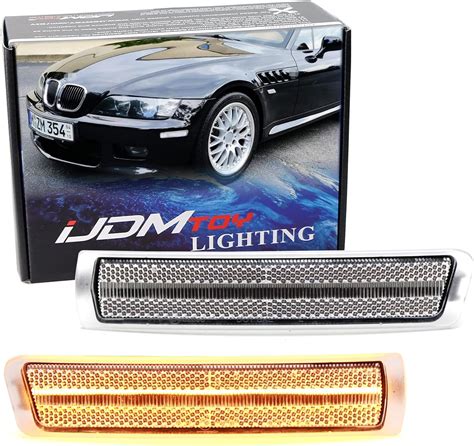 Amazon IJDMTOY Semi Clear Lens Front Bumper Amber Full LED Strip