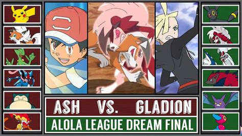 Alola League Final Ash Vs Gladion Pokémon Ultra Sun Moon Youtube