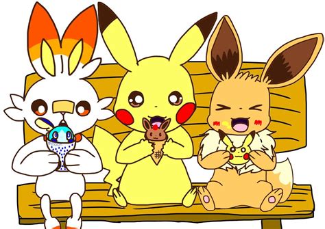 仲良し3人（？）組 ポケモンキッズイラストコンテスト テーマは「ピカチュウとなかよしポケモン」！ 投稿一覧 ポケモンキッズイラスト