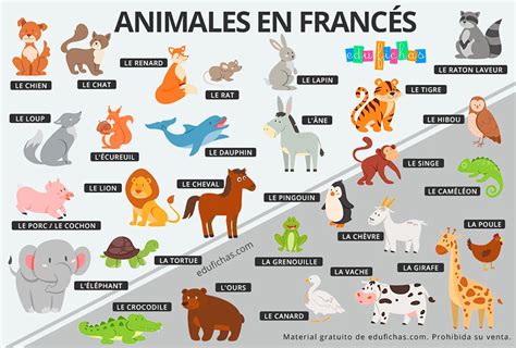 Animales en Francés Actividades para Imprimir GRATIS Pdf