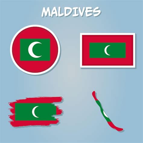 Mapa Das Maldivas S Mbolo De Vetor De Cone De Bandeira Nacional