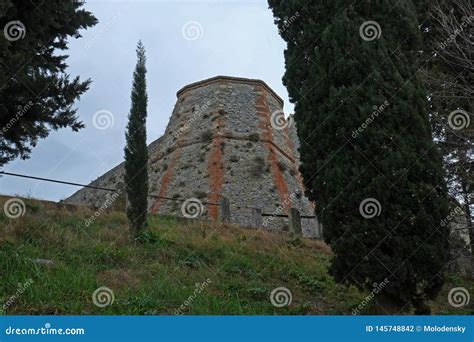 Medieval Castle Walls in Verucchio, Italy Stock Photo - Image of houses, architecture: 145748842