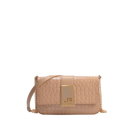 Bolsa Transversal Nude Sand Corrente Couro Jorge Bischoff Sapatos