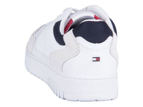 Herren Halbschuhe Tommy Hilfiger Th Basket Core Rwb Fm Ybs White