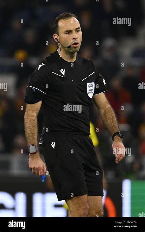 Rome Italy Th Dec Referee Jerome Brisard Fra During The