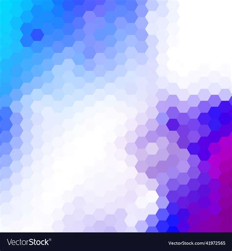 Polygonal hex blue gradient for background Vector Image