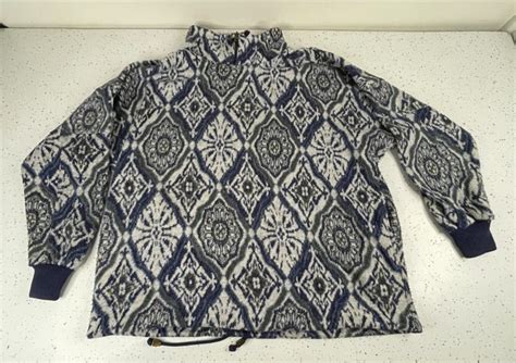 Vintage S French Country Express Blue Pullover Shir Gem