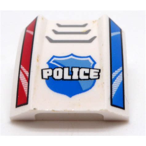 Lego Slope X X Curved With Police Logo Brick