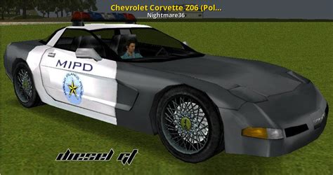 Chevrolet Corvette Z06 Police Grand Theft Auto Vice City Mods