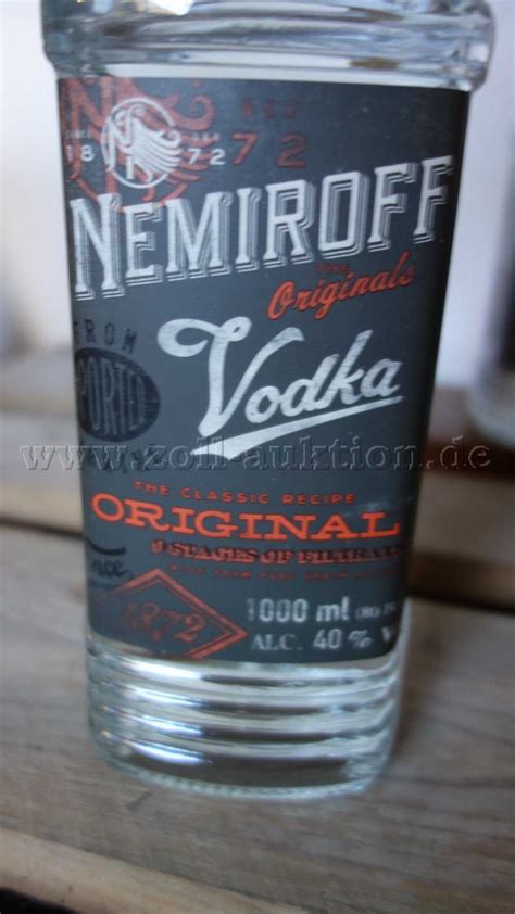 Zoll Auktion Flaschen Nemiroff Original Wodka Id