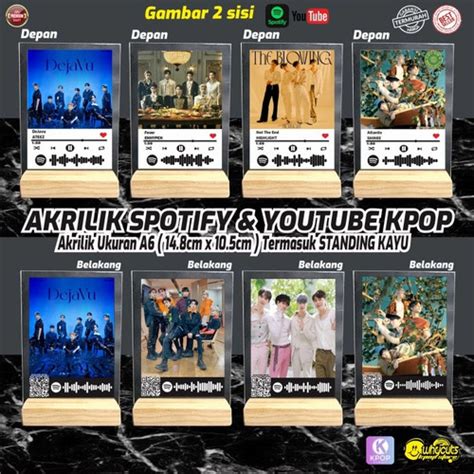 Jual Akrilik Spotify And Youtube Barcode Kpop Ateez Enhypen