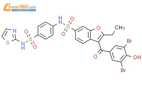765317 72 43 35 二溴 4 羟基苯甲酰基 2 乙基 N 4 2 噻唑氨基磺酰基 苯基 6 苯并呋喃磺酰胺cas