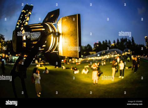 Image Of Bright Spotlight Stock Photo Alamy