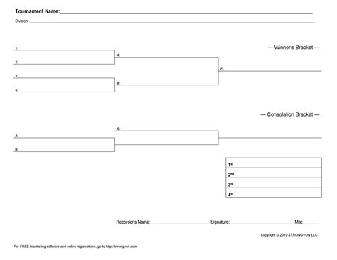 34 Blank Tournament Bracket Templates (&100% FREE) ᐅ TemplateLab