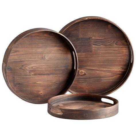 Round Wooden Tray | Foter