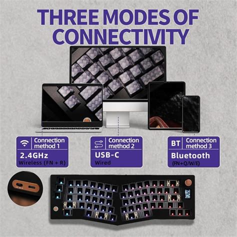 Abm Alice Via Tri Mode Tft Lcd Mechanical Keyboard Kit Layout