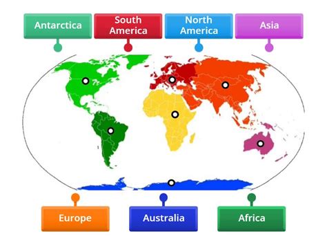 CONTINENTS - Labelled diagram