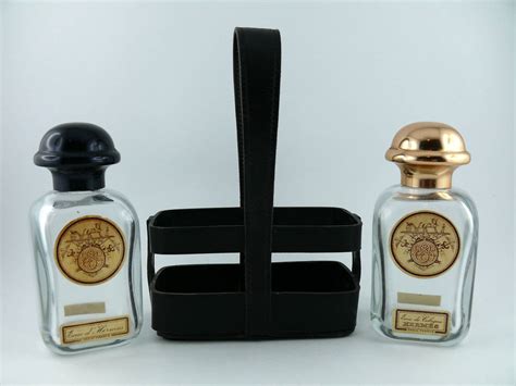 Hermes Ultra Rare Vintage Black Leather Perfume Bottle Holder For Sale At 1stdibs