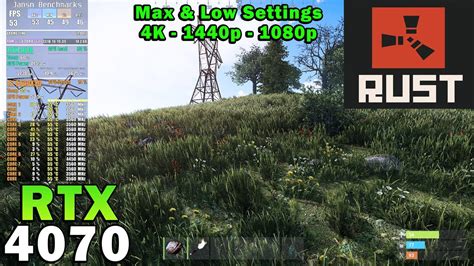 RUST 2023 RTX 4070 Ryzen 7 5800X3D 4K 1440p 1080p Ultra