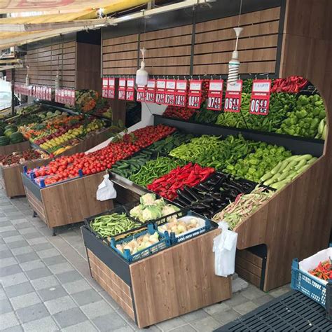 Wooden Fruit Veg Stands Manav Reyonu