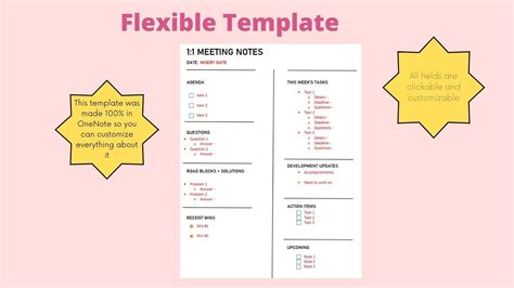 Onenote 1:1 Meeting Notes Template - Etsy