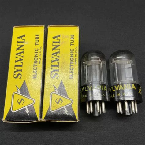 NOS MATCHED PAIR Sylvania 6Sn7Gtb Audio Vacuum Tubes Tested Vintage L