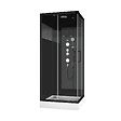 Cabine De Douche Hydromassante 90x90x215 Cm Fond Noir Avec Bande