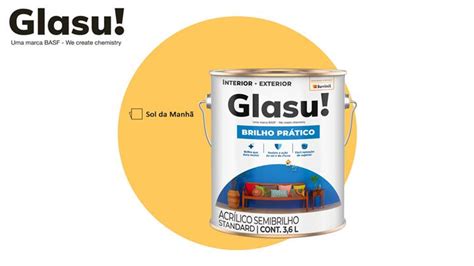 TINTA GLASU ACRÍLICA STANDARD SEMI BRILHO GALÃO 3 6L SOL DA MANHÃ