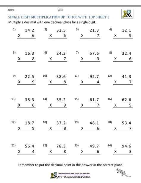 Multiplying By 3 Worksheet Pdf