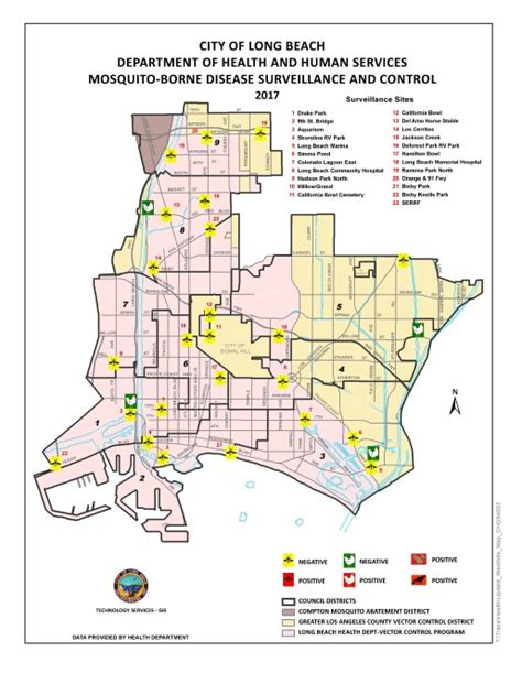 Long Beach District Map Vector U S Map