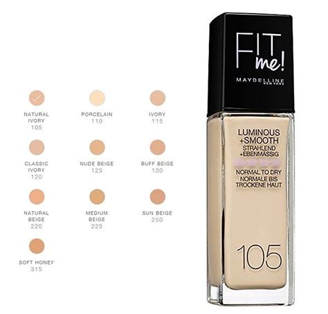 Maybelline New York Fit Me Luminous Smooth Foundation Types Of