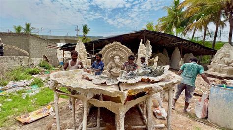 Ganesh Idol Making Ganesh Idol Making With Plaster Of Paris