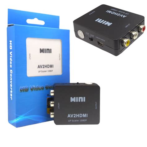 Mini Adaptador Conversor Av Rca Para Hdmi Escalonamento Hardware Full