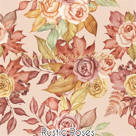 Rustic Roses Cotton Lycra Purpleseamstress Fabric