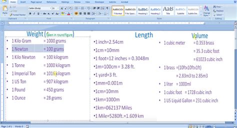 Conversion Factor Table Pdf Cabinets Matttroy