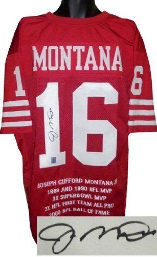 Joe Montana Autographed Hand Signed San Francisco 49ers Red Prostyle