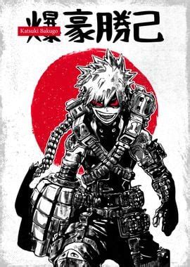 Katsuki Bakugo Poster Picture Metal Print Paint By Aciel Eden