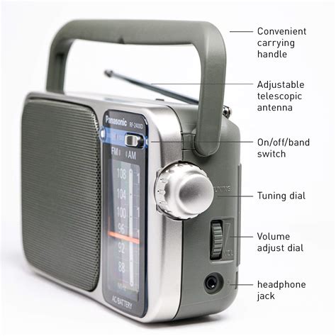 Panasonic Portable AM FM Radio Battery Operated Analog Radio AC