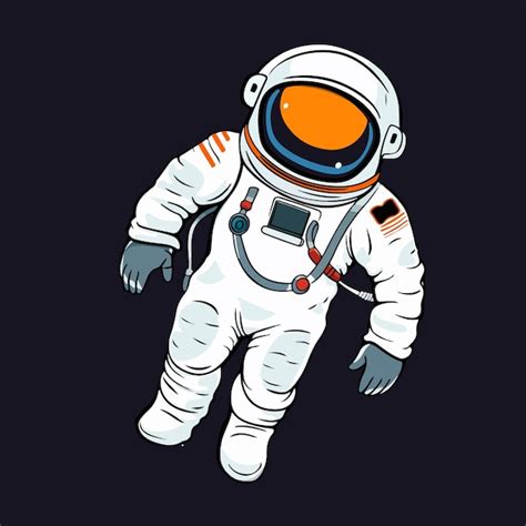 Astronauten Vektor Illustration Premium Vektor