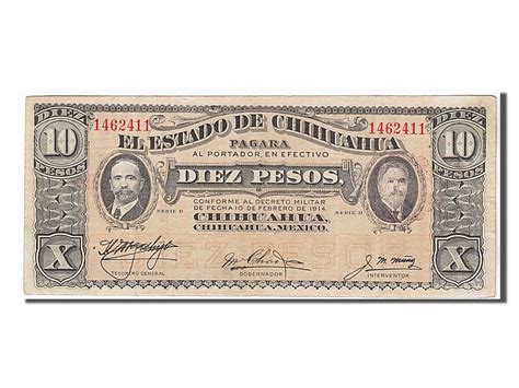 107186 Mexique 10 Pesos Type El Estado De Chihuahua TTB 10 Pesos