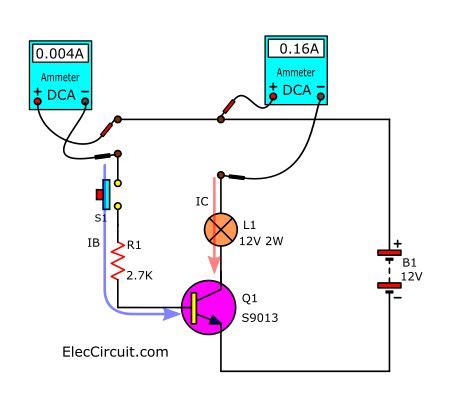 Experiment With Transistor As Switch Eleccircuit Simple