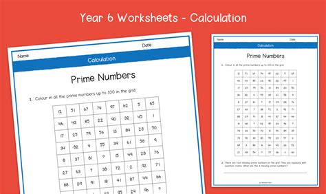 Year 6 Prime Numbers Worksheets Ks2 Calculation Primary Maths