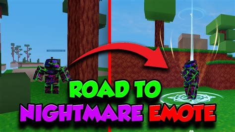 Road To Nightmare Emote Roblox Bedwars Youtube