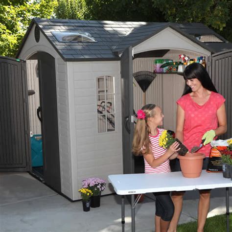 Lifetime 10x8 Plastic Storage Shed W Double Doors 60001