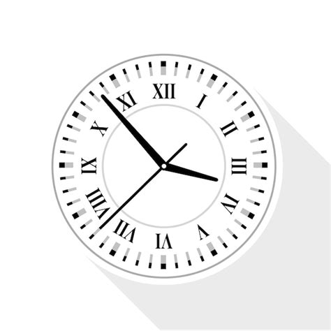 Premium Vector Wall Clock With Roman Numerals Icon Flat Illustration Of Wall Clock With Roman