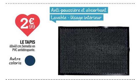 Promo Le Tapis Chez Centrakor Icatalogue Fr