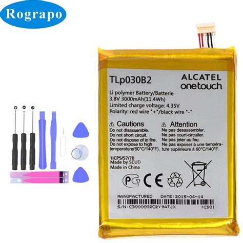 Original 3000mAh TLP030B2 TLP030B1 Battery For Alcatel Flash Plus 2 II