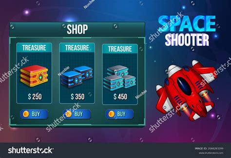 Space Shooter Game Ui Menu Popups เวกเตอร์สต็อก ปลอดค่าลิขสิทธิ์ 2066283299 Shutterstock