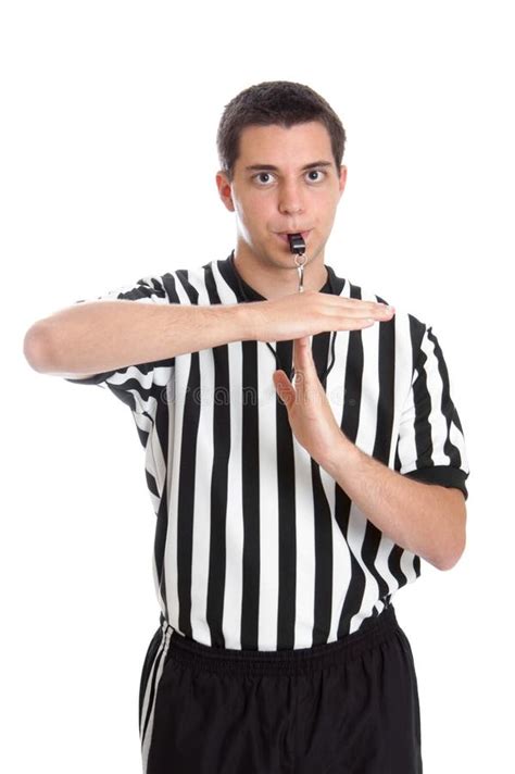 Teen Referee Giving Sign for Technical Foul Stock Photo - Image of ...